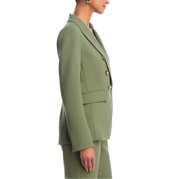 Veronica Beard Miller Dickey Blazer in Stone Army - Picture 5 of 9